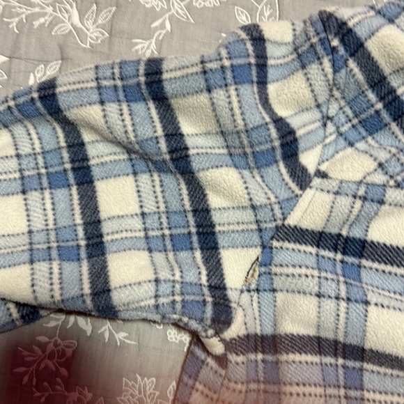 Blue plaid button up jacket - Picture 2 of 2